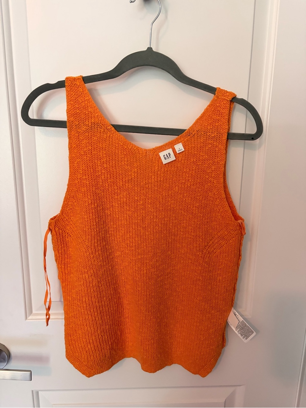 GAP V-Neck Knit Tank Top - Orange - Picture 3 of 4
